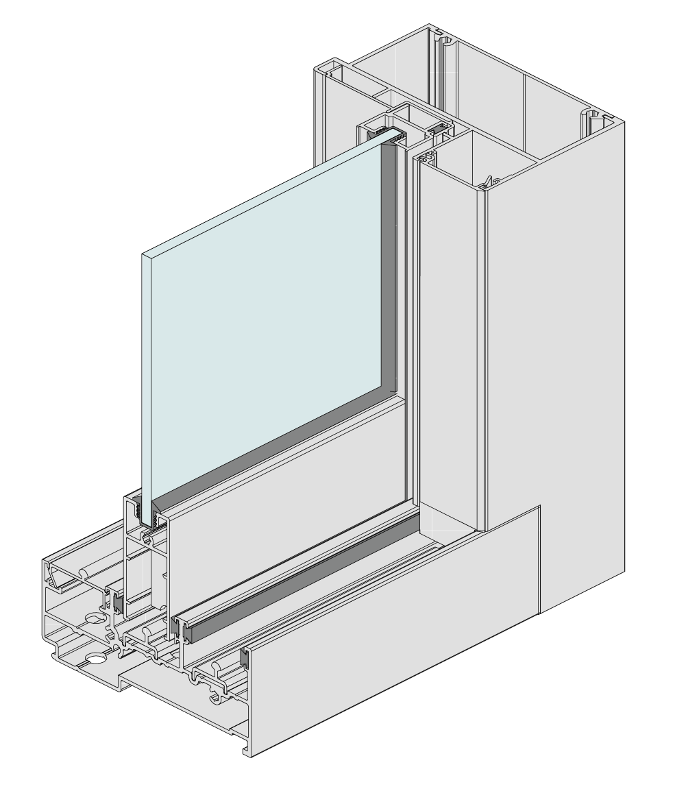 Commercial Stacking Sliding Door (102mm)