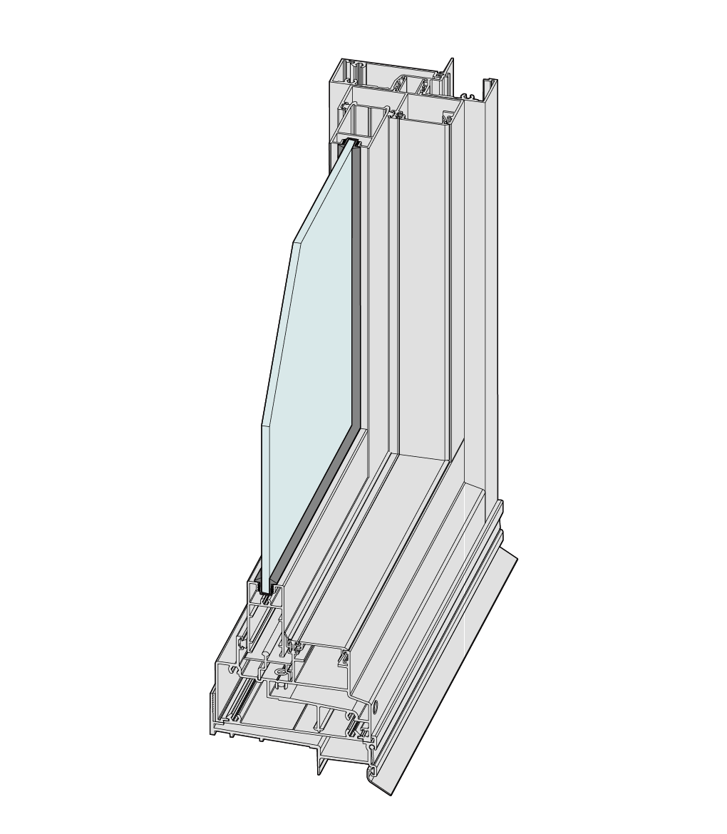 Architectural Sliding Window (Double Sash Design)
