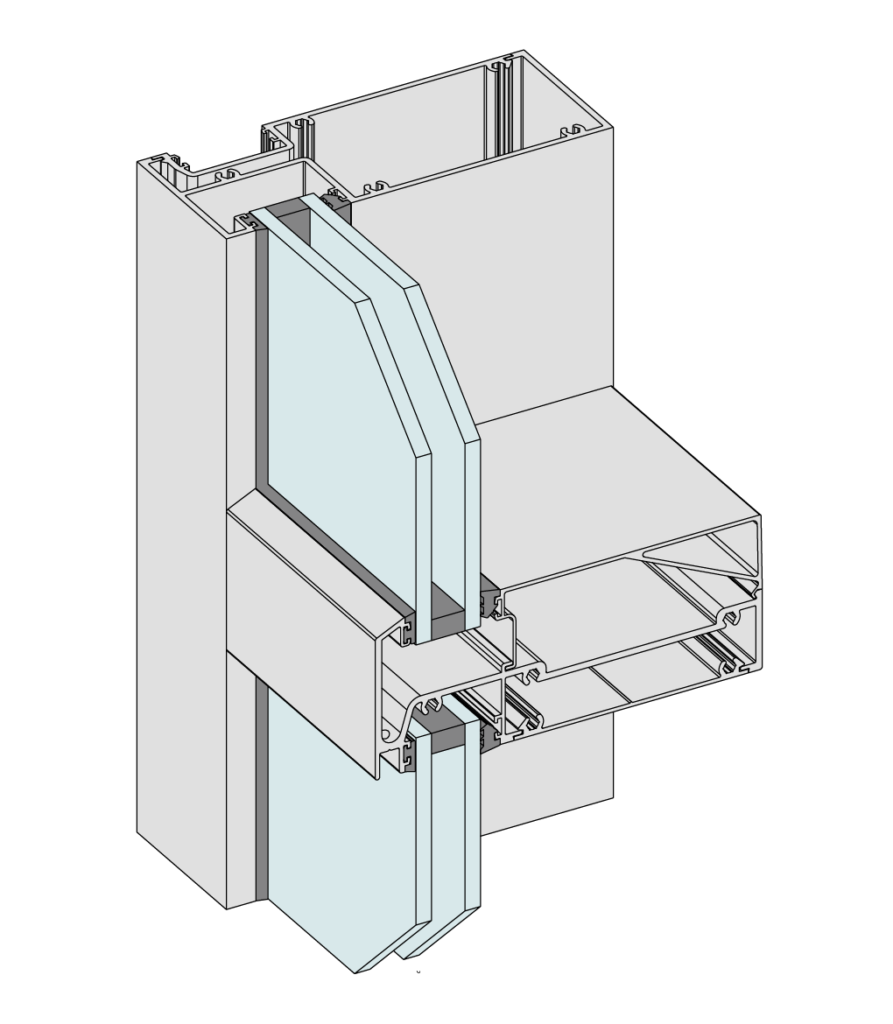 Double Glazed FrontGLAZE™ (150mm) (inc structural glazed and stepped framing)