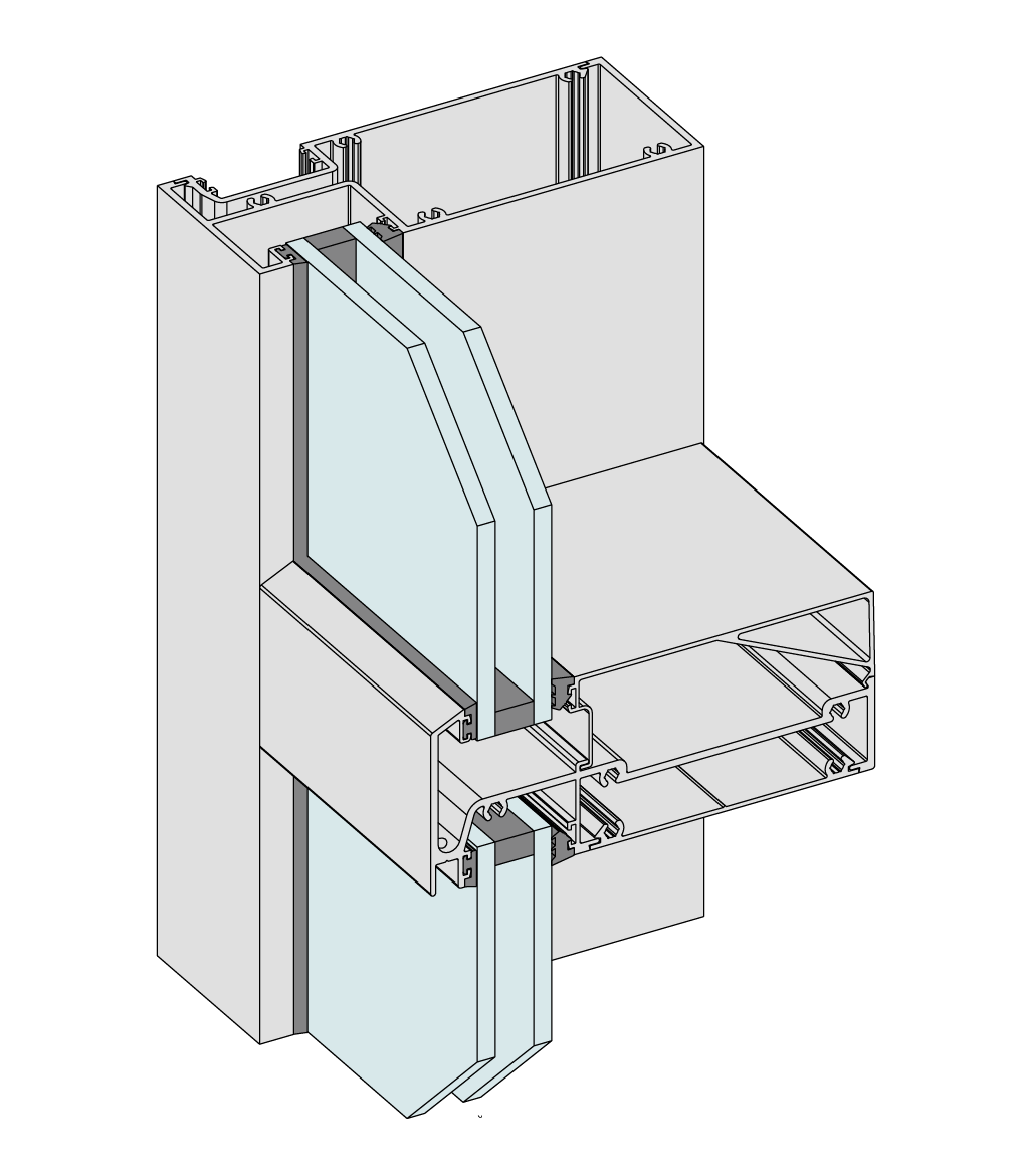 Double Glazed FrontGLAZE™ (150mm) (inc structural glazed and stepped framing)