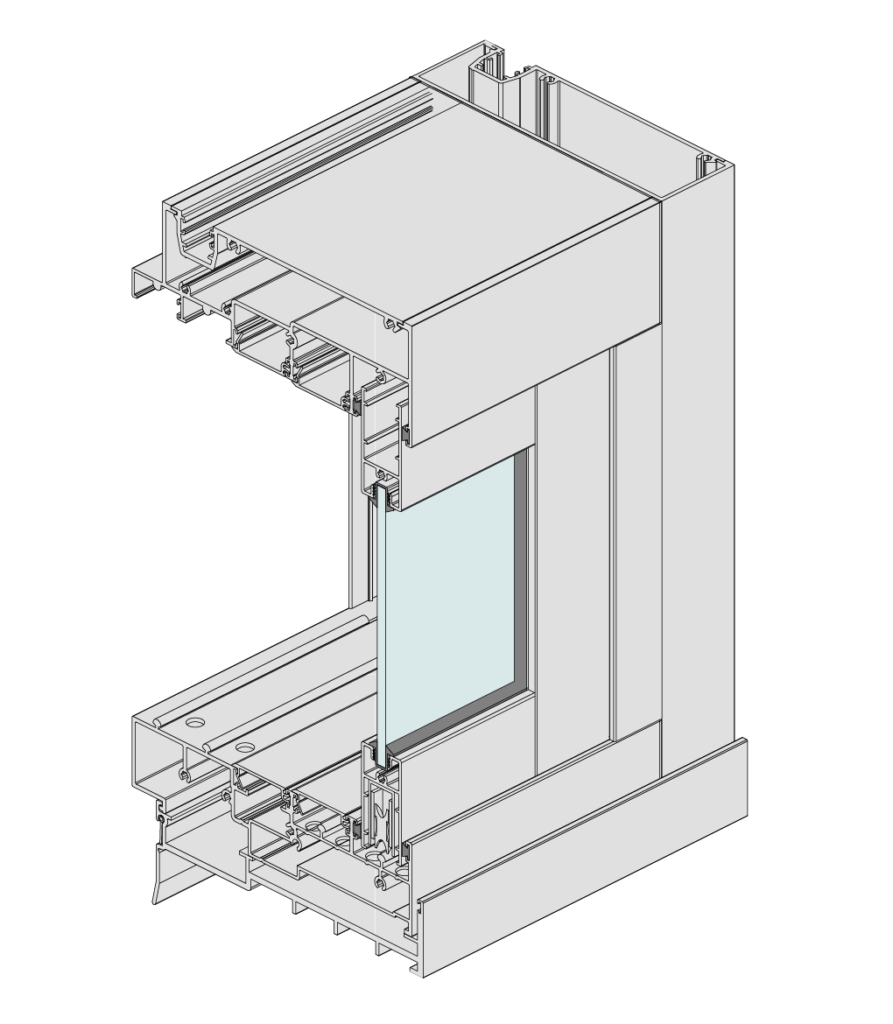 Commercial Stacking Sliding Door (150mm)
