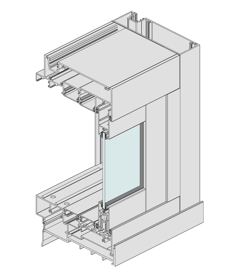 Commercial Stacking Sliding Door (150mm)