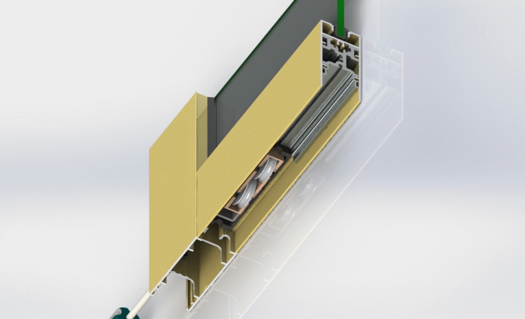 Bottom rolling panels