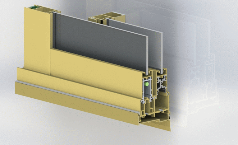 Roller Carriage Lifts and Lowers Panel
