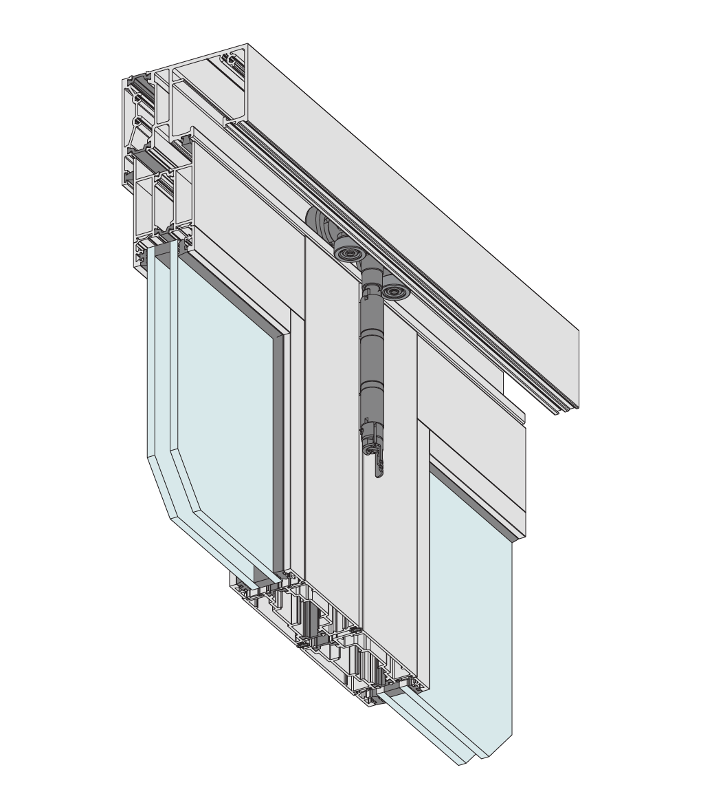 E3 Top Hung Bi-fold Door (Top Hung)