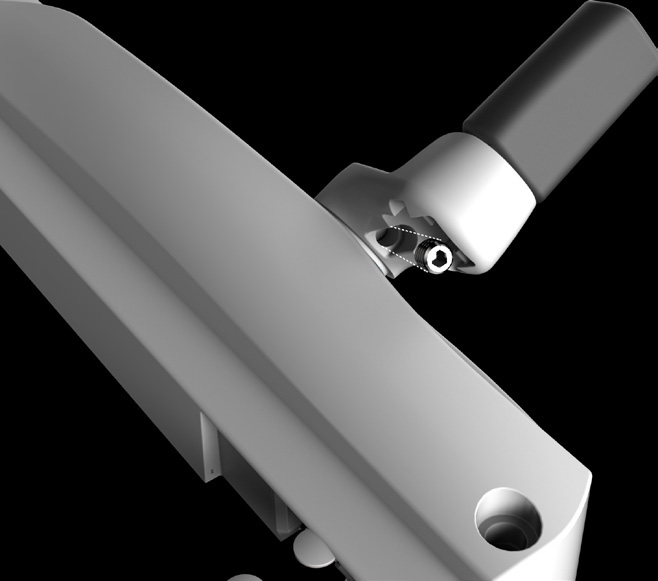 Handle Arm with Adjustable Spline